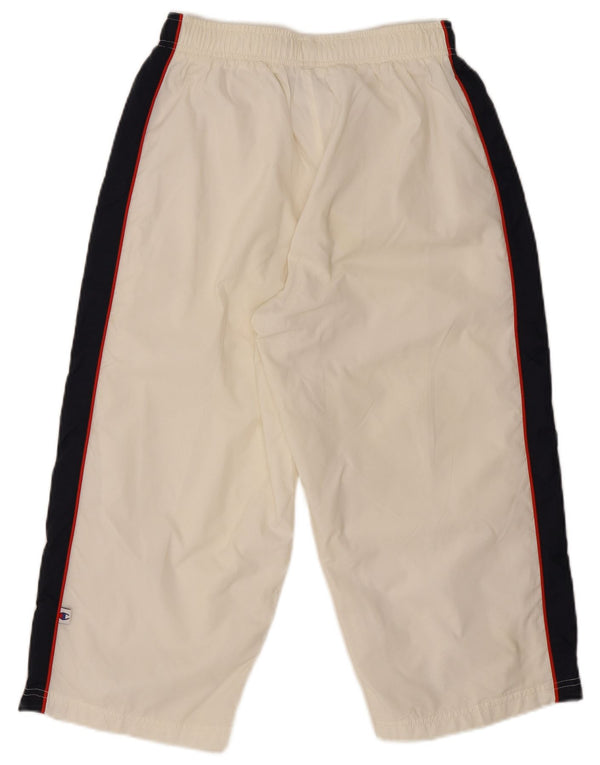 Champion Capri-Trainingshose für Herren, Größe S, Weiß, Colourblock-Nylon