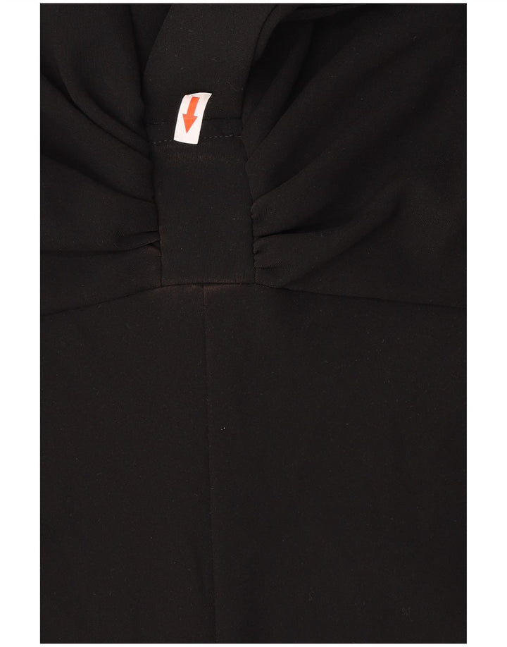 Ärmelloses A-Linien-Kleid für Damen von Laura Ashley, UK-Größe 12, Mittelschwarz, Polyester