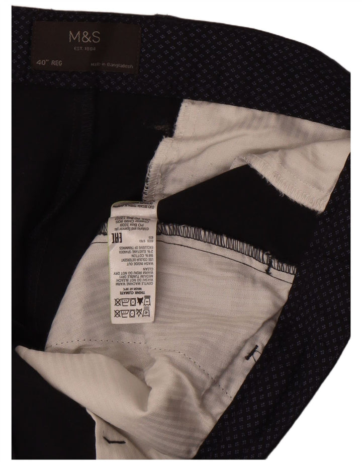 Marks & Spencer Herren Chinoshorts W40 XL Marineblau Baumwolle