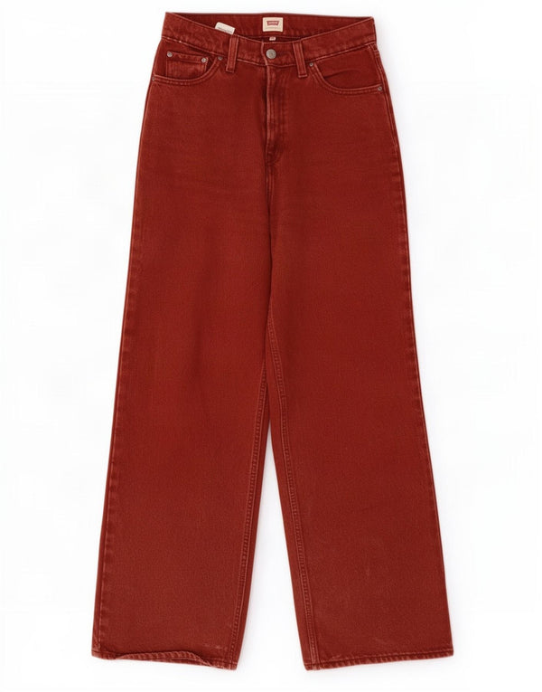 Levi's Damen-Jeans mit hoher Taille und weitem Bein, W26 L29, rote Baumwolle