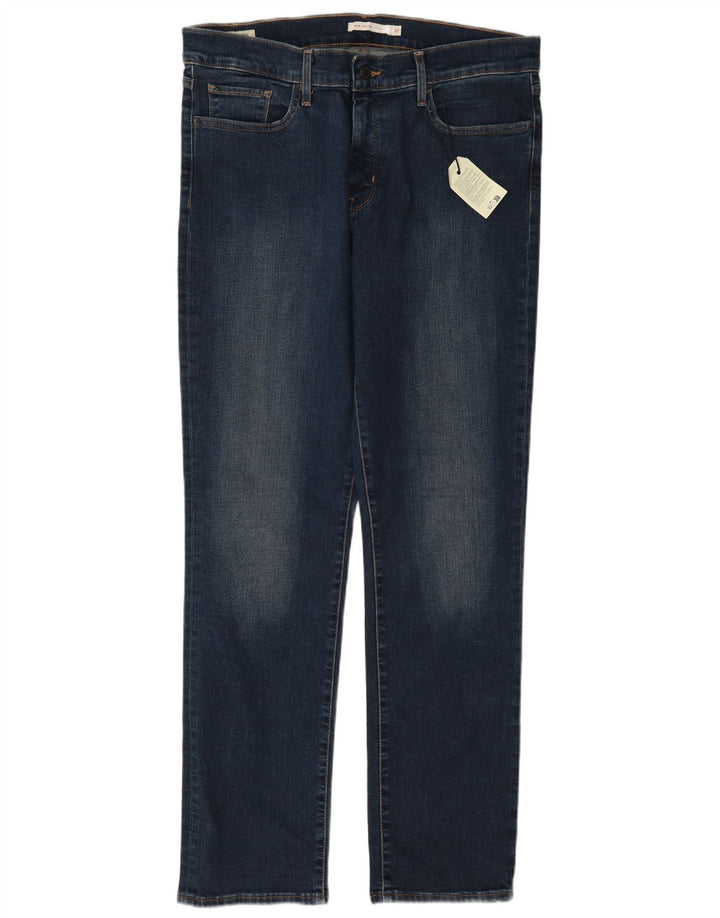 Levi's Damen 314 Shaping Straight Jeans W32 L32 Marineblaue Baumwolle