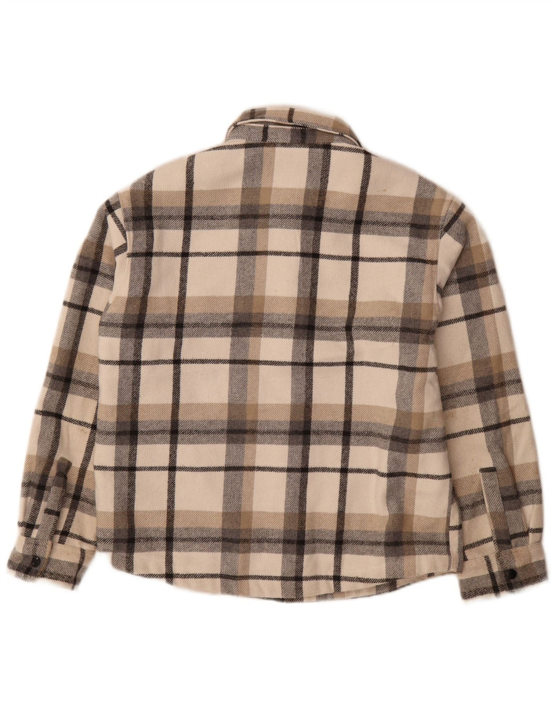 Zara Lumberjack-Flanellhemd für Jungen, 11–12 Jahre, beige kariertes Polyester