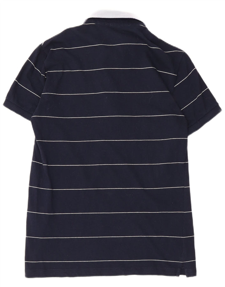 Fred Perry Herren-Poloshirt aus mittelblauer, gestreifter Baumwolle