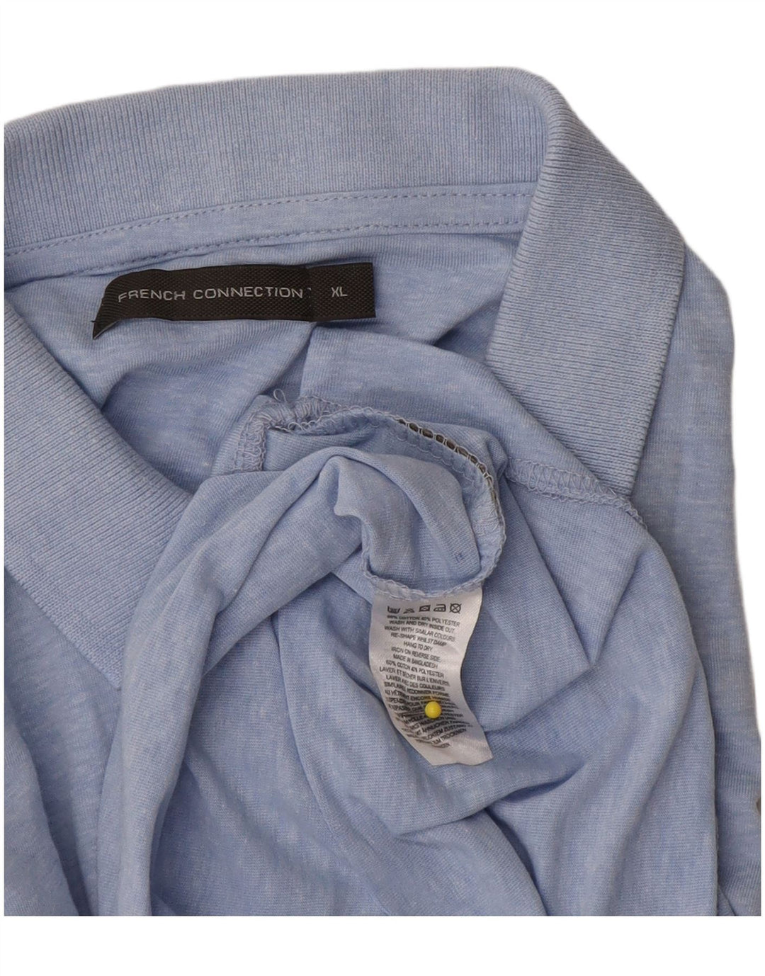 French Connection Herren-Poloshirt XL, blaue Baumwolle