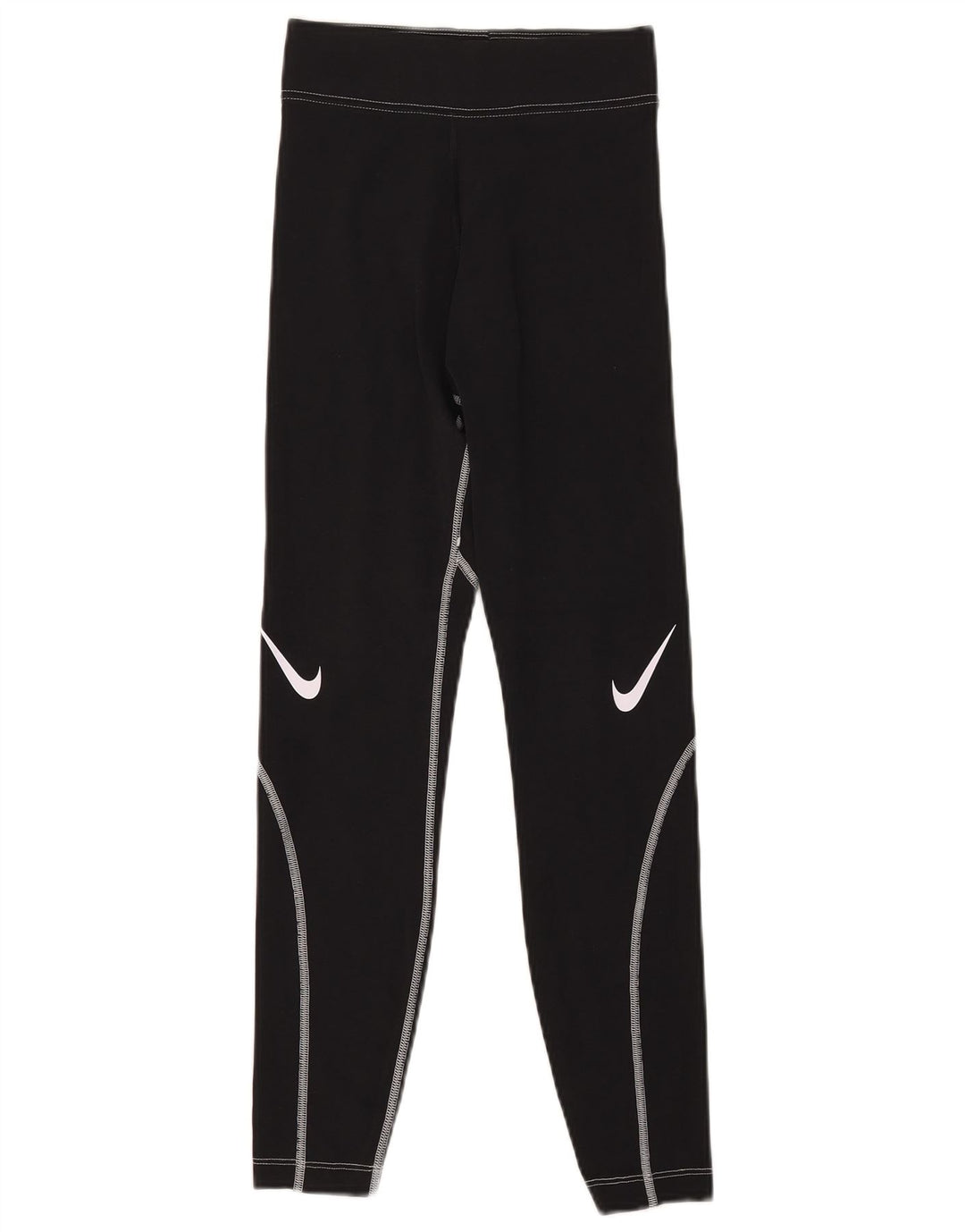 Nike Damen Graphic Leggings UK 4 XS Schwarz