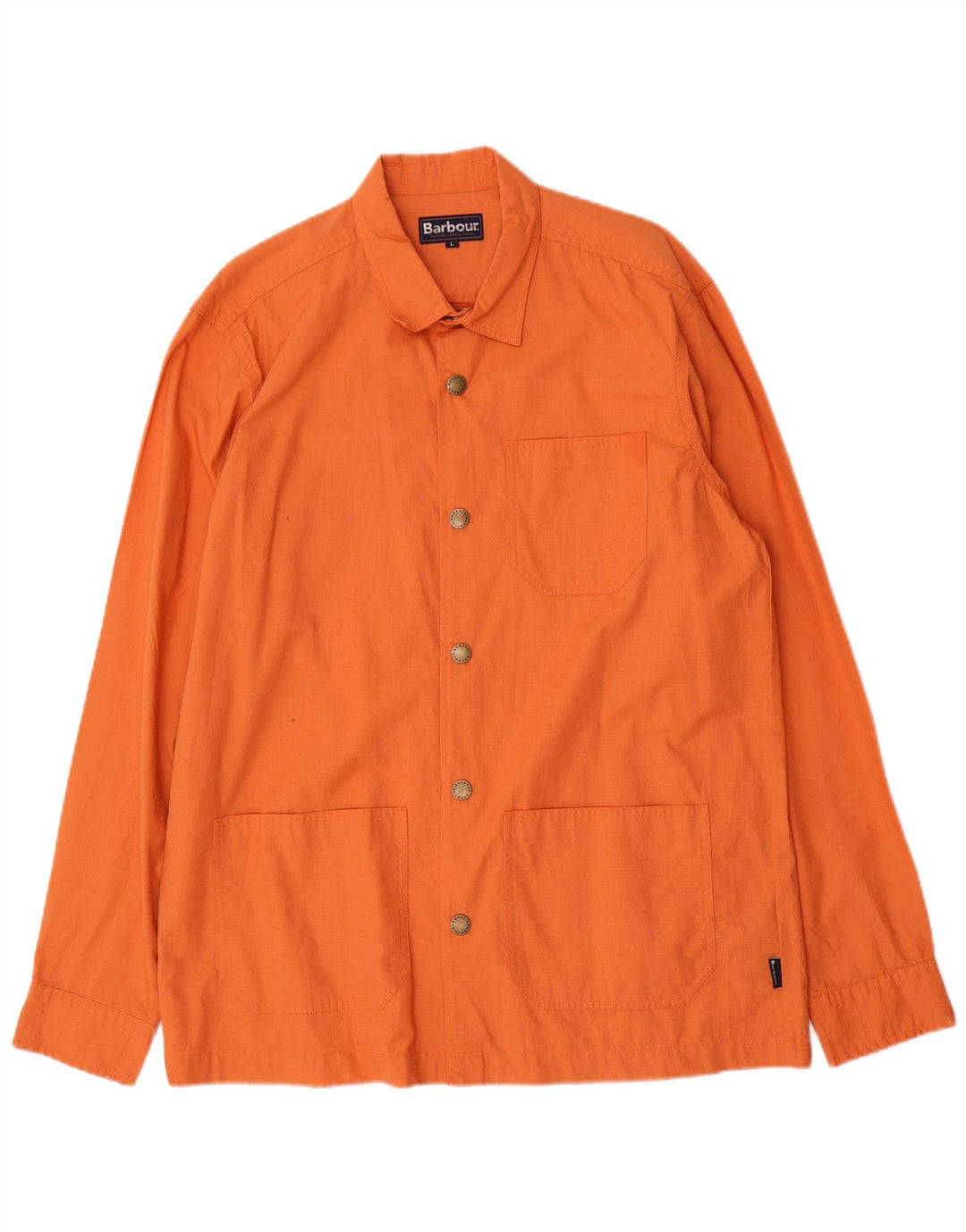 Barbour Herren Utility Jacke UK 40 Large Orange Baumwolle