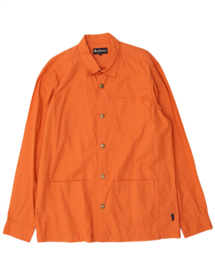 Barbour Herren Utility Jacke UK 40 Large Orange Baumwolle