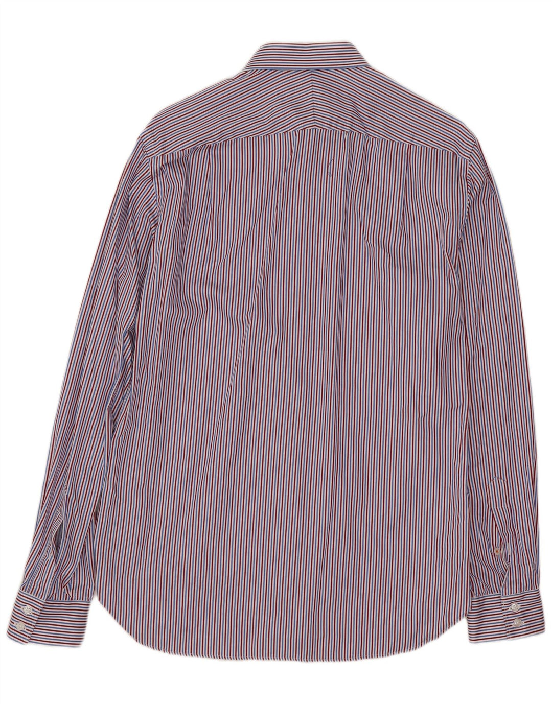 BEN SHERMAN Herrenhemd Größe 15 mittelblau gestreifte Baumwolle