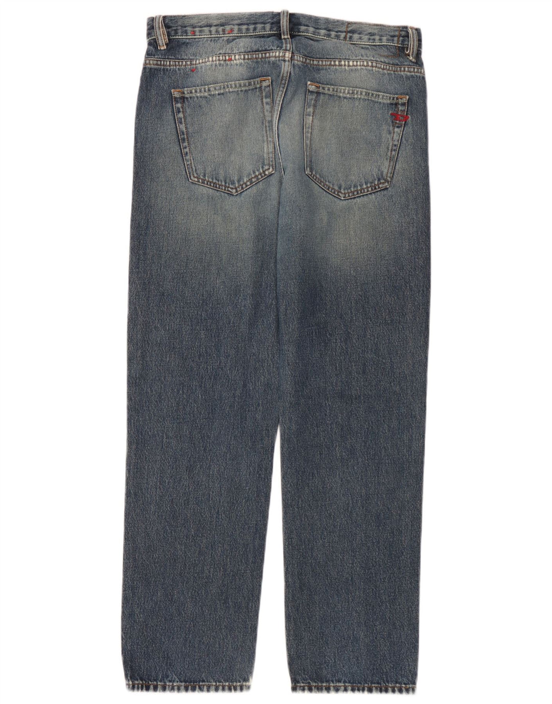 Diesel Herren Straight Jeans W32 L30 Blaue Baumwolle