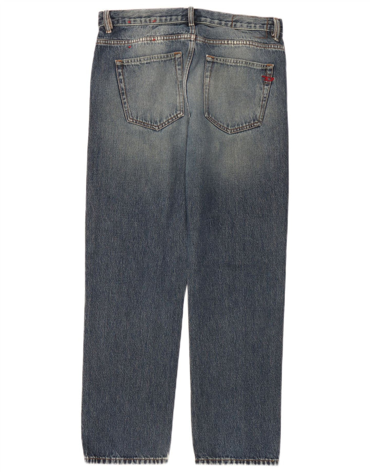 Diesel Herren Straight Jeans W32 L30 Blaue Baumwolle