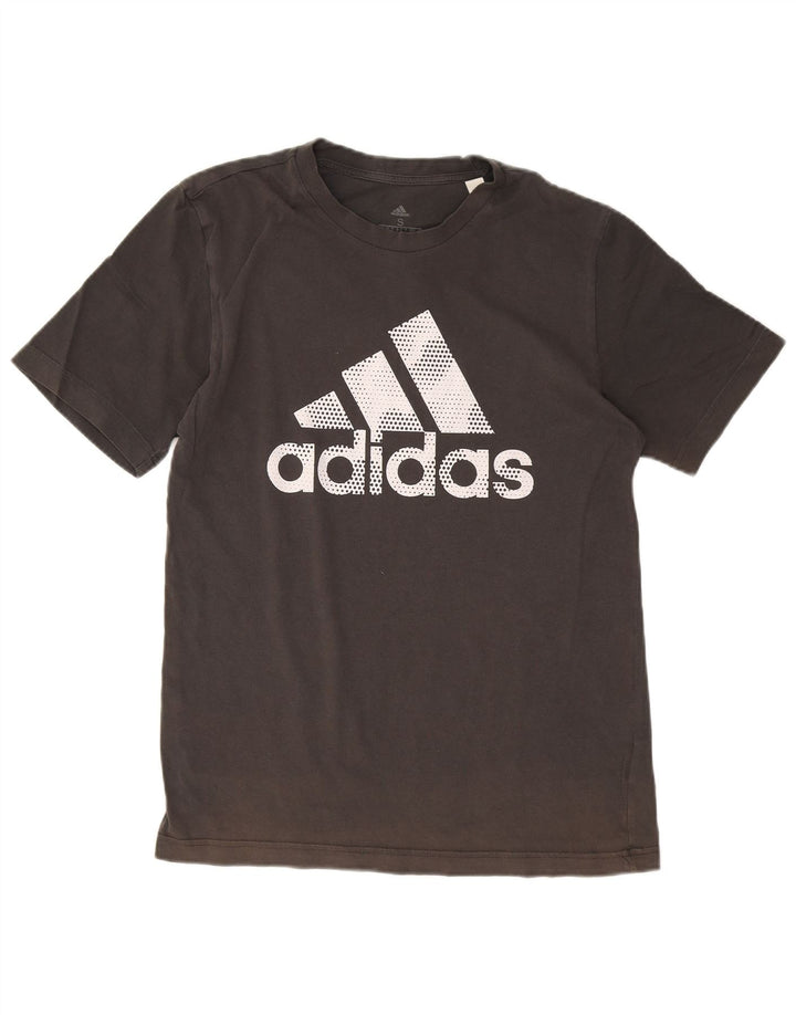 Adidas Herren Grafik T-Shirt Top Small Grau Baumwolle