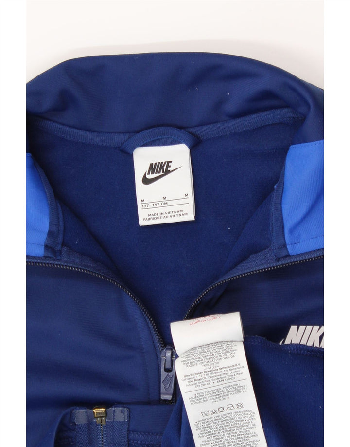 NIKE Boys Tracksuit Top Jacket 10-11 Years Medium Navy Blue Colourblock Vintage Nike and Second-Hand Nike from Messina Hembry 