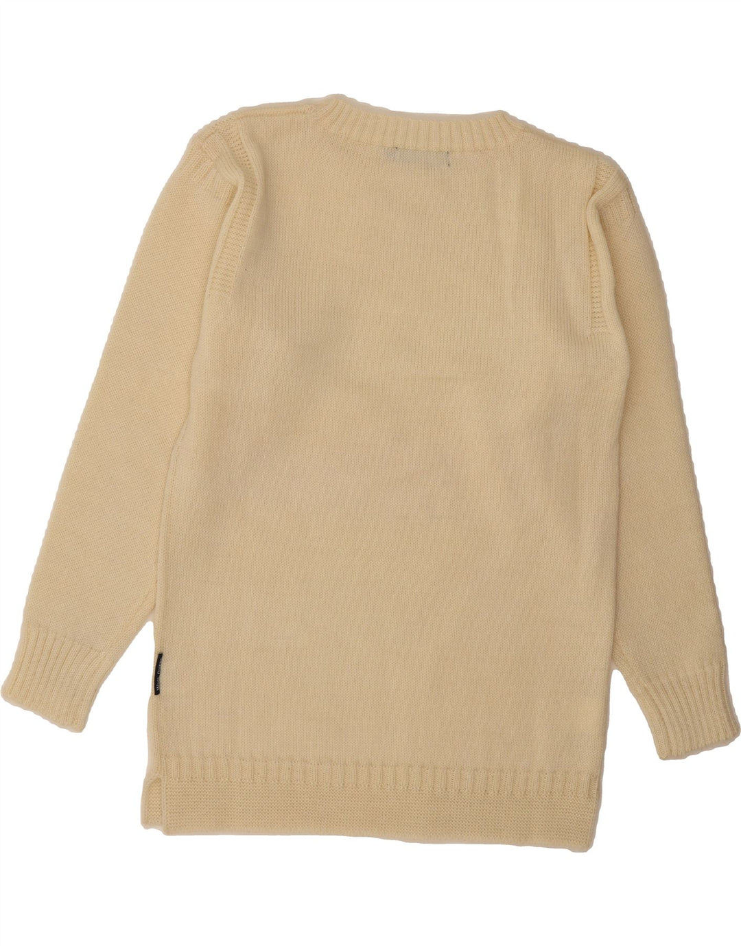 WOOLOVERS Mens Crew Neck Jumper Sweater Small Beige Wool Vintage WoolOvers and Second-Hand WoolOvers from Messina Hembry 