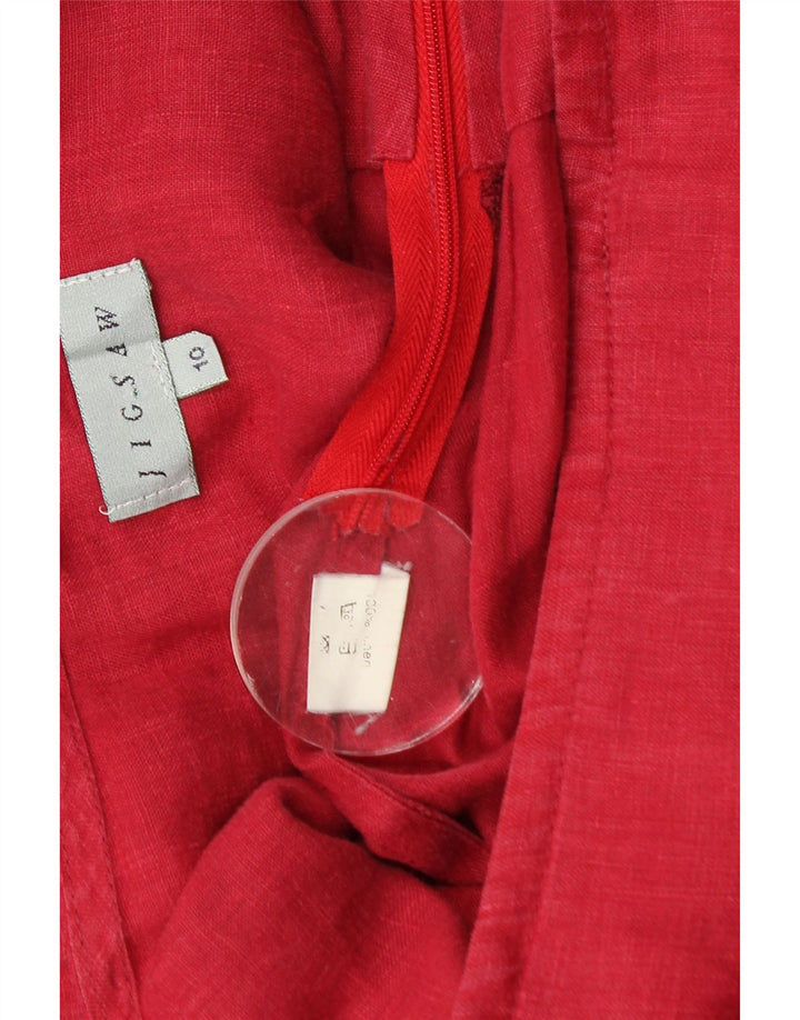 Jigsaw Womens Maxi Flared Rock UK 10 Small W32 Rotes Leinen