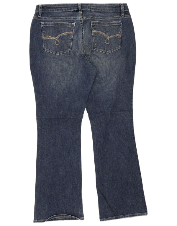 Lee Damen Riders Mid Rise Bootcut Jeans US 14 XL W34 L28 Blaue Baumwolle