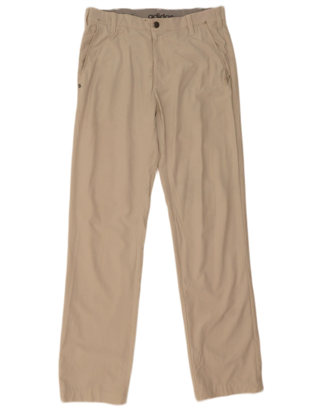 Adidas Herren Straight Chino Hose W30 L32 Beige Polyester