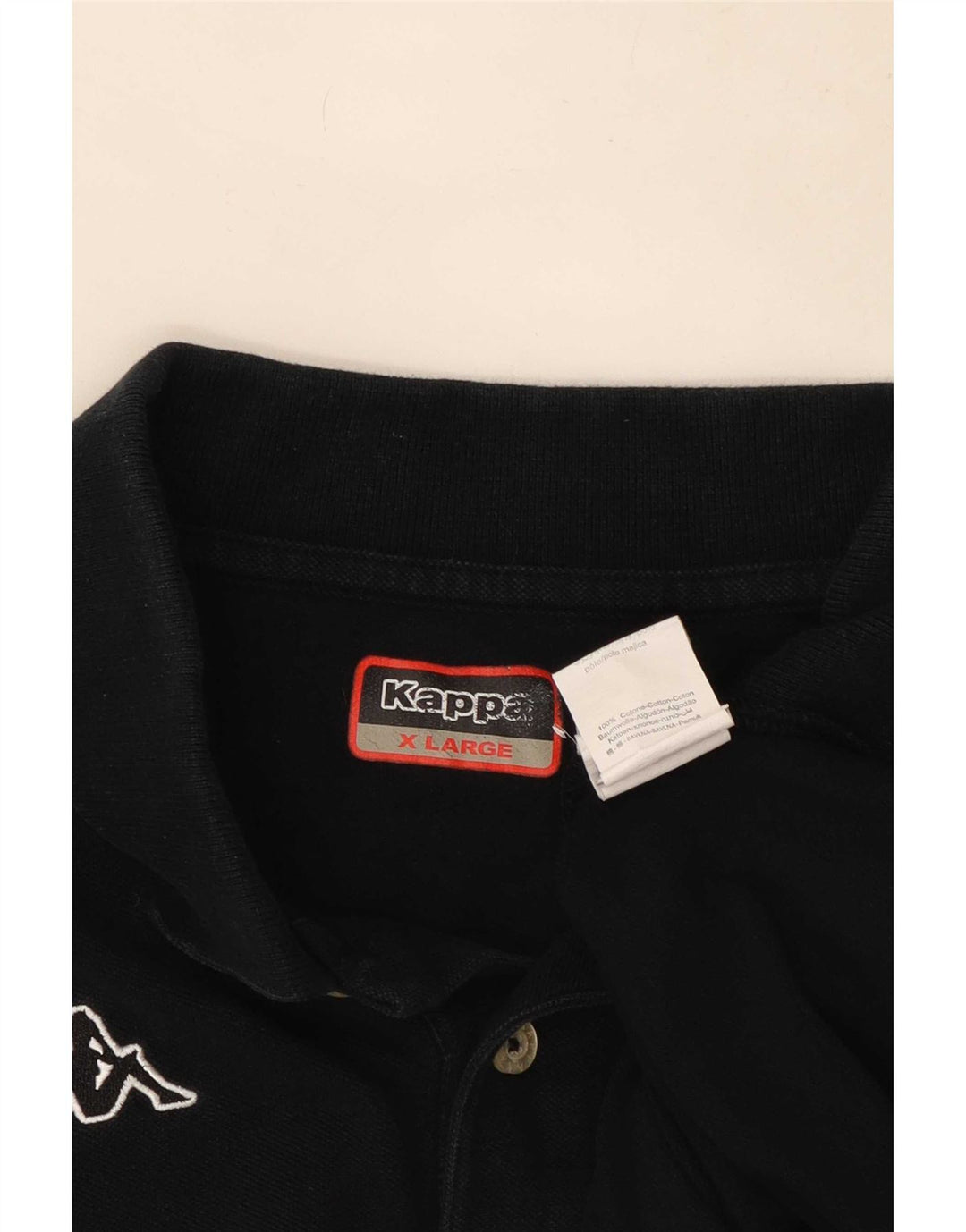 Kappa Herren Poloshirt XL Schwarz Baumwolle