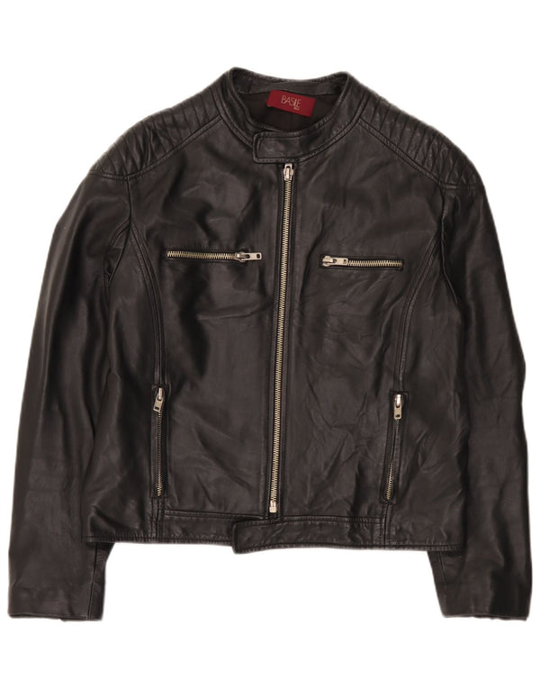 Basile Herren Lederjacke UK 38 Medium Schwarz