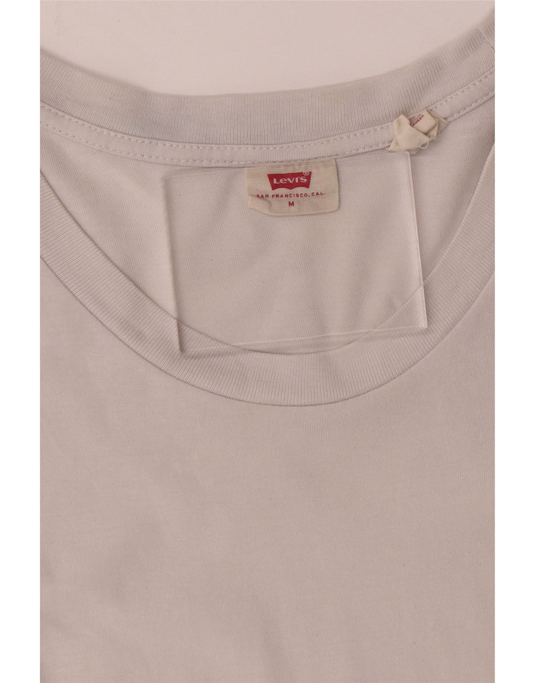 LEVI'S Womens T-Shirt Top UK 12 Medium White Vintage Levi's and Second-Hand Levi's from Messina Hembry 