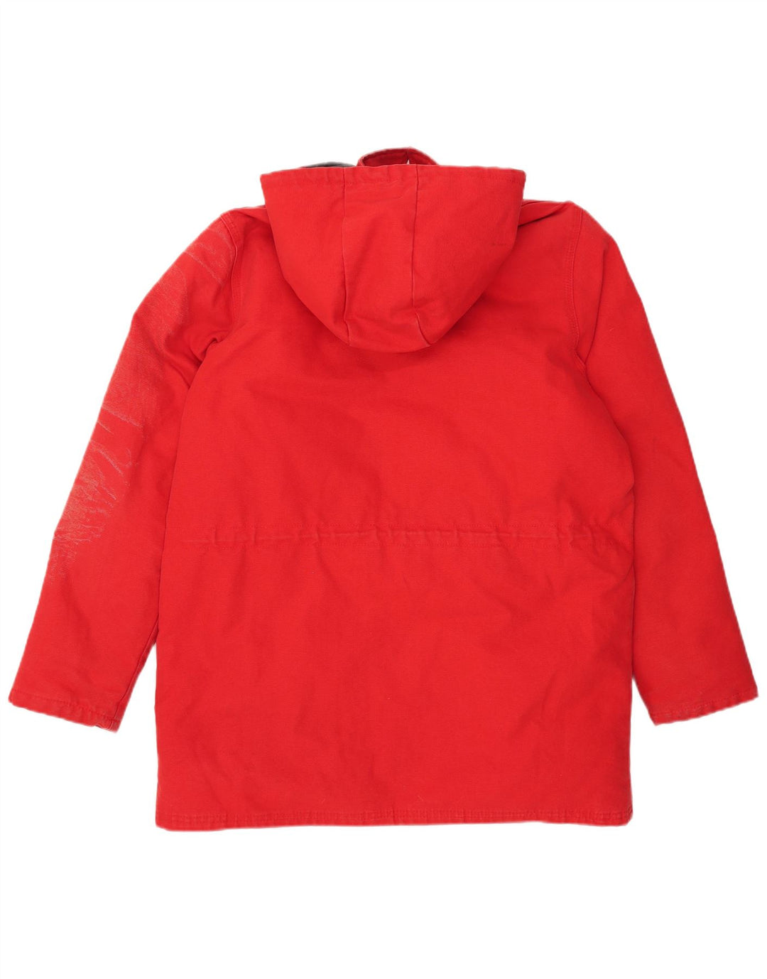 Richlu Herren-Mantel mit Kapuze, gepolstert, UK 40, Größe L, rot, Baumwolle