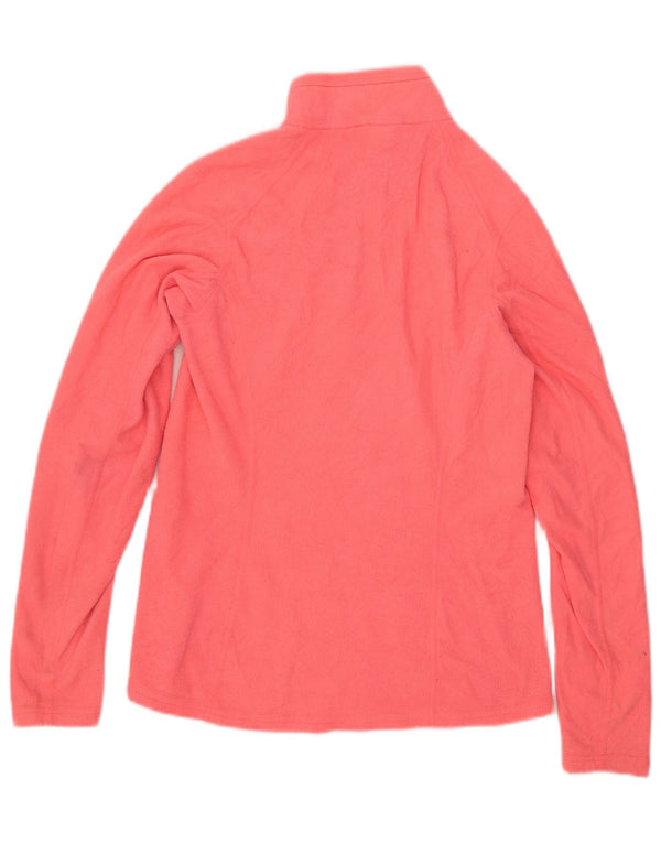 The North Face Womens Zip Neck Fleece Jumper UK 12 Medium Pink Polyester