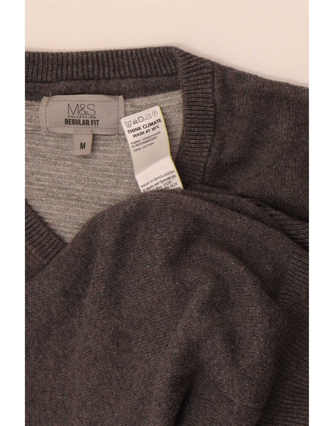 Marks & Spencer Herren-Tanktop mit normaler Passform, mittelgraue Baumwolle
