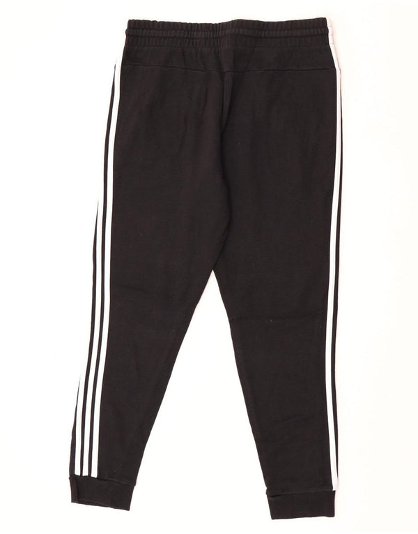 Adidas Damen Trainingshose Jogger UK 16/18 Große schwarze Baumwolle