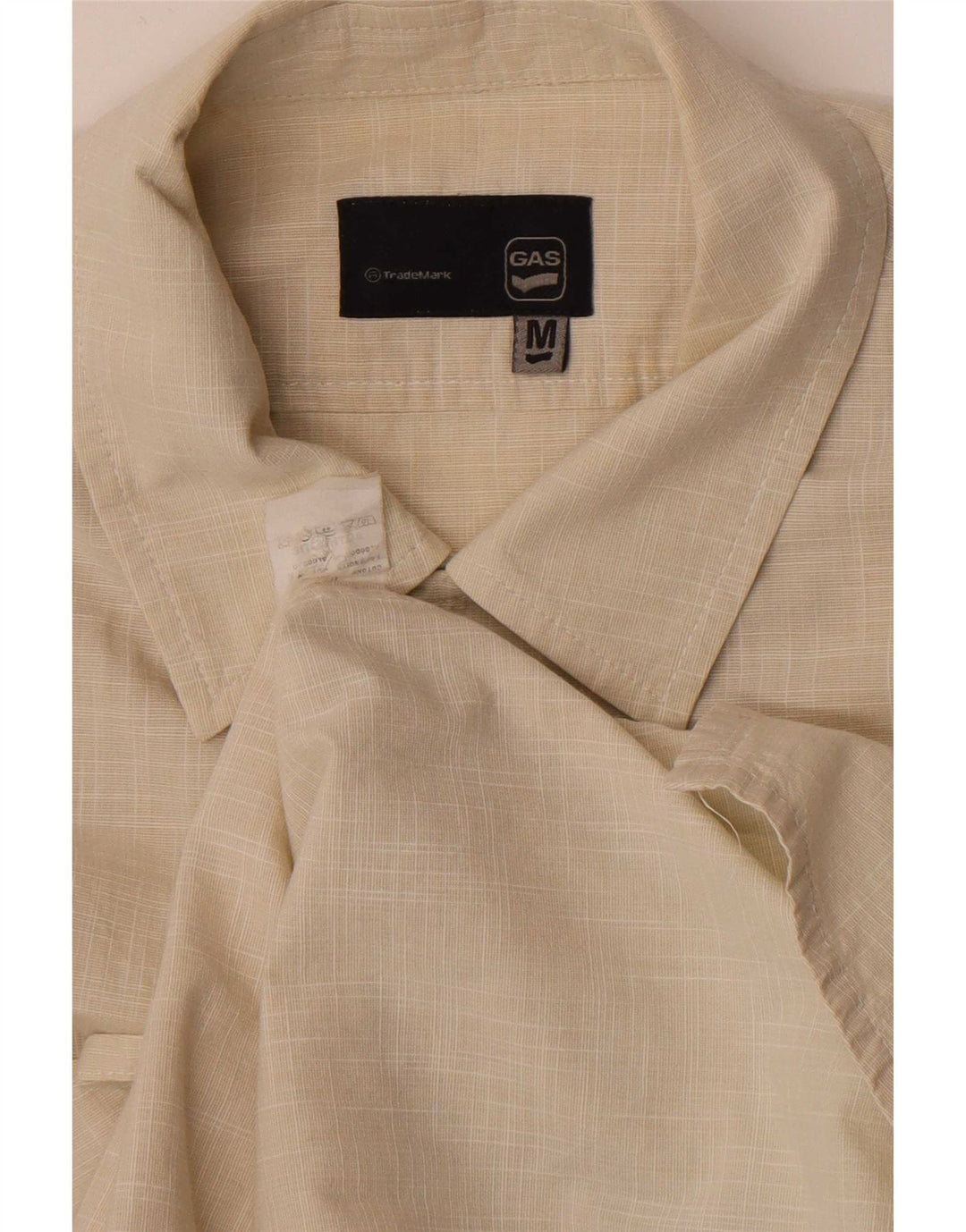Gas Herrenhemd Mittelbeige Baumwolle