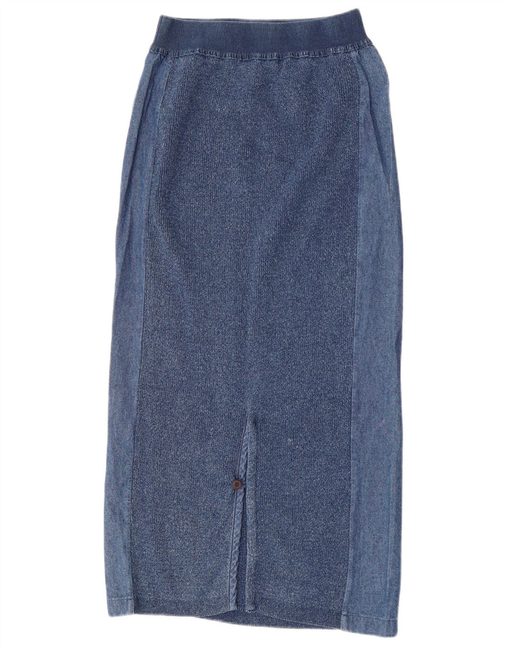 Blue Willi's Damen Midirock Medium W28 Blaue Baumwolle