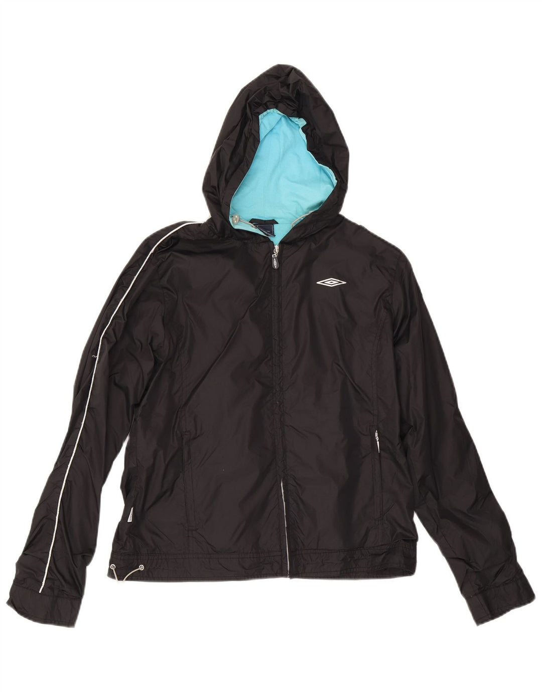 Umbro Damen-Windbreakerjacke mit Kapuze, UK 14, Mittelschwarz, Polyester