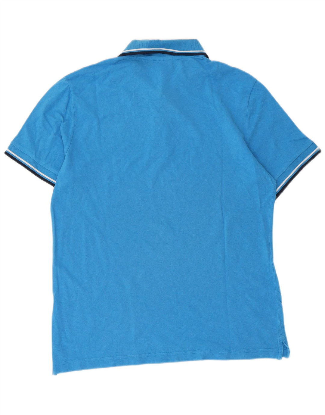 Diadora Herren-Poloshirt, groß, blau gestreift, Baumwolle