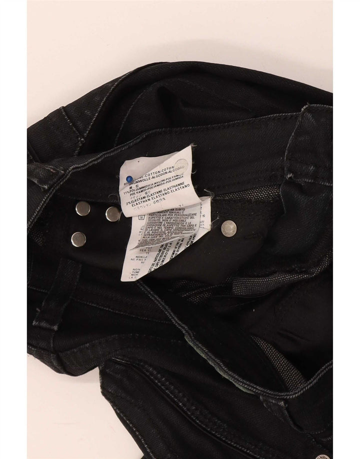 Replay Damen Slim Jeans W27 L32 Schwarze Baumwolle
