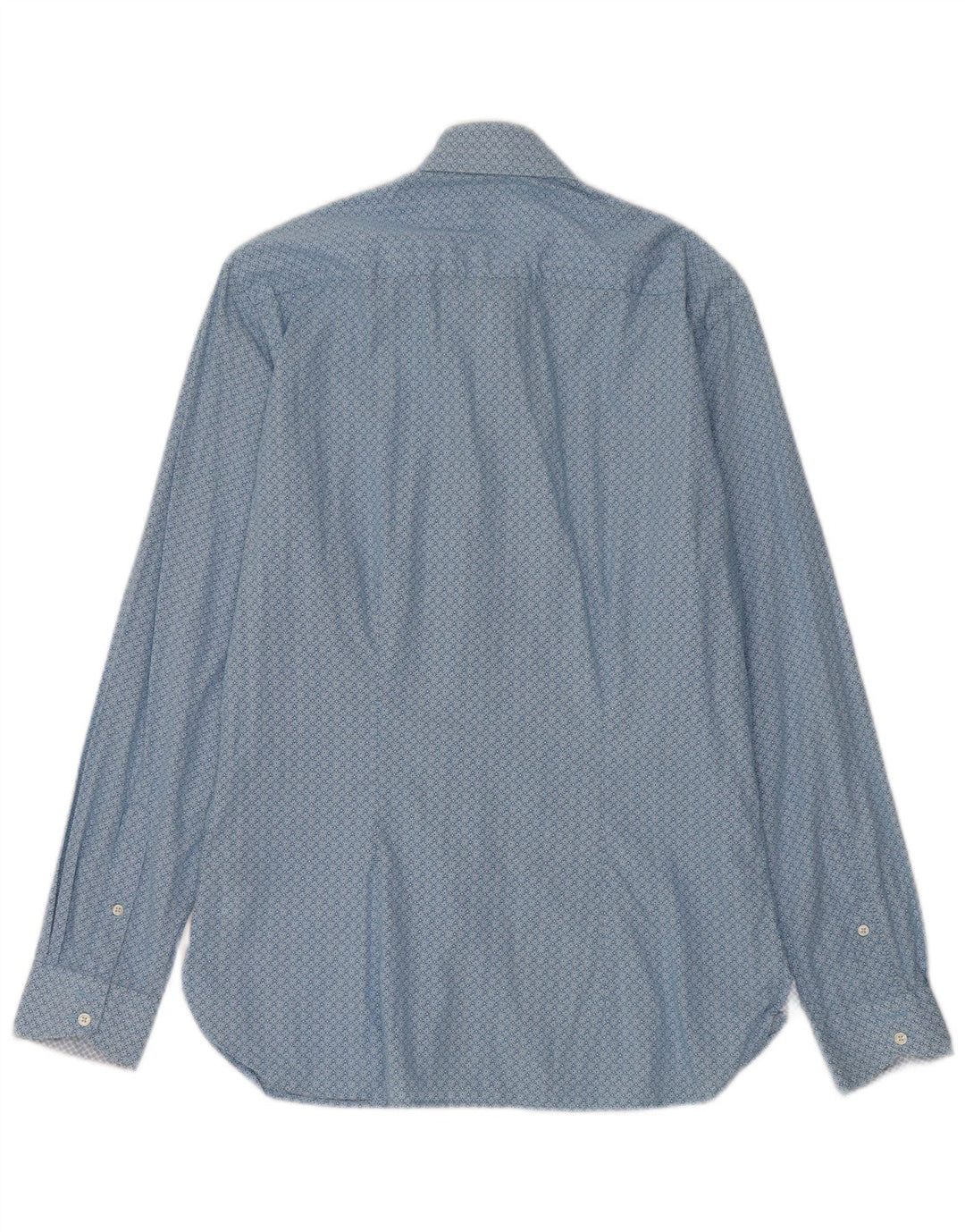Ted Baker Herrenhemd, Größe 15 1/2, mittelblaue Baumwolle mit Blumenmuster