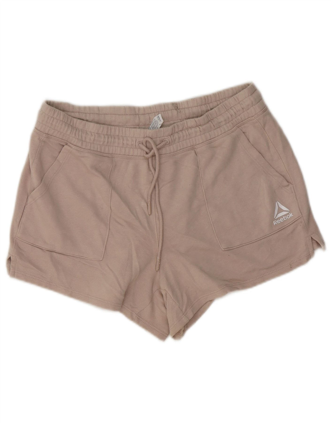 Reebok Damen Sportshorts UK 14 Mittelbeige Baumwolle