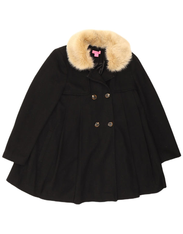 Monsoon Damen Prinzessinnenmantel UK 12 Mittelschwarze Wolle