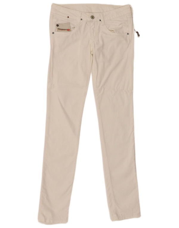 Diesel Mädchen Super Skinny Jeans 13–14 Jahre W28 L32 Weiße Baumwolle