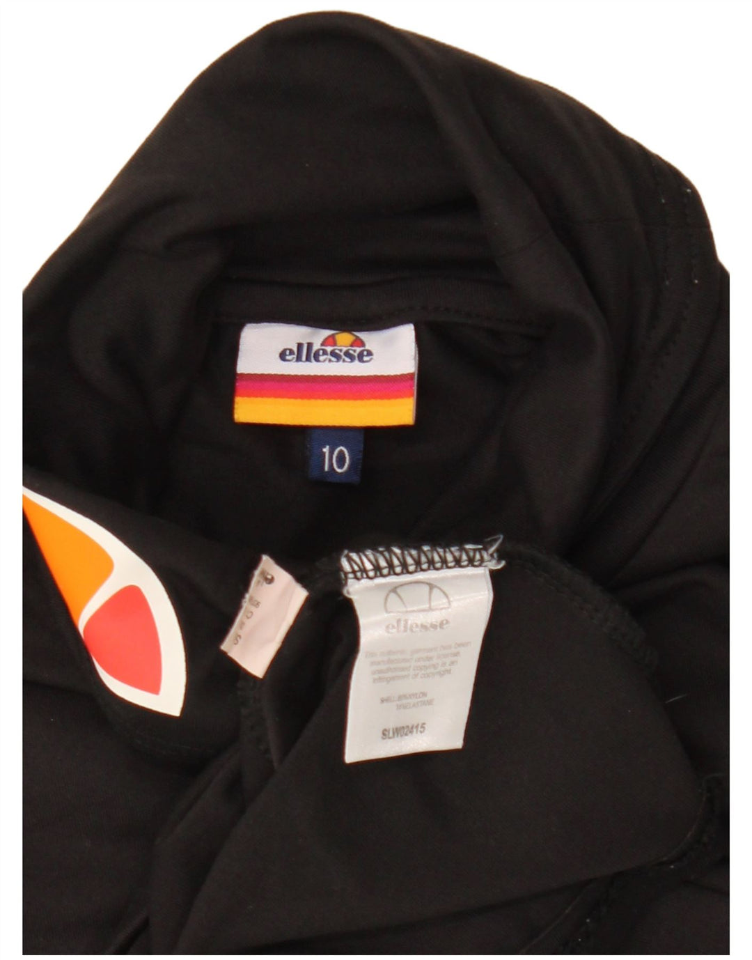 Ellesse Womens Graphic Vest Top UK 10 Small Schwarzes Nylon