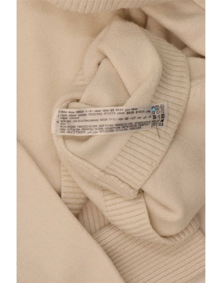 Zara Damen Crop Oversized Rollkragenpullover Pullover UK 10 Small Off White