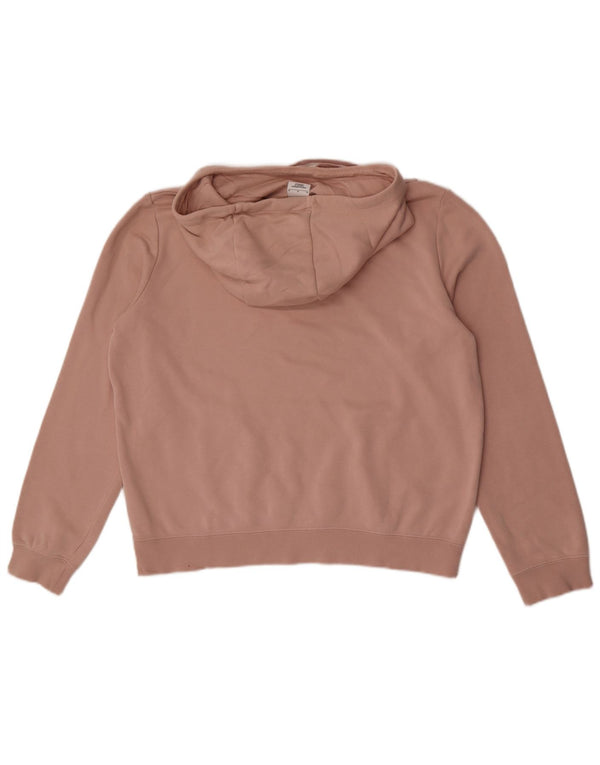 Nike Damen Kapuzenpullover UK 14 Mittelrosa Baumwolle