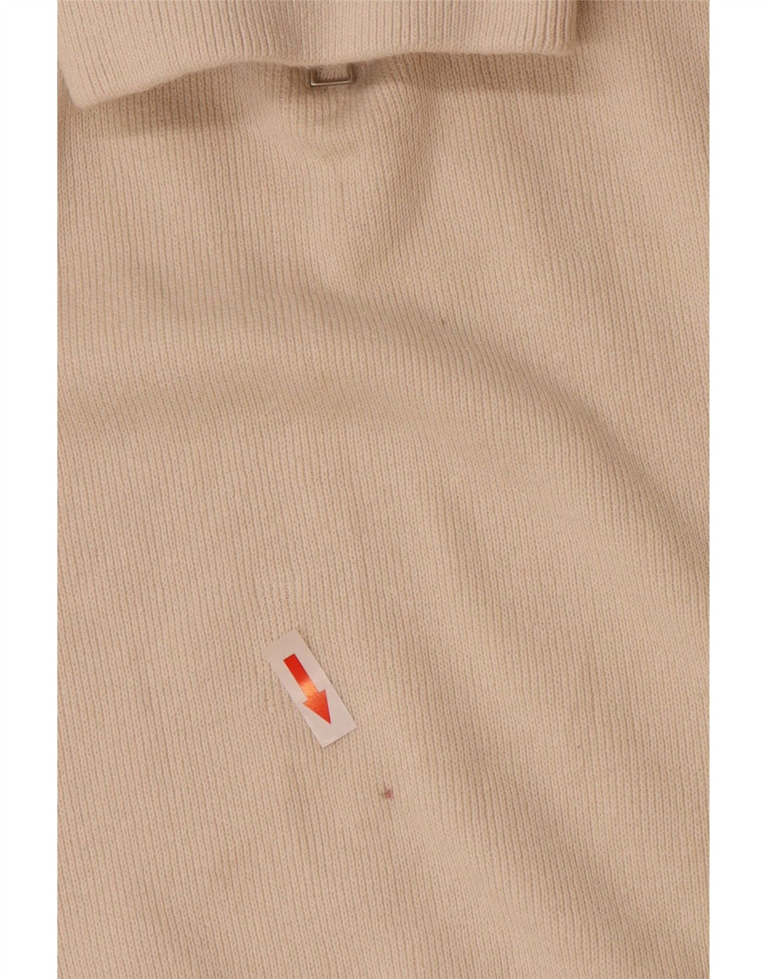 Zara Herren-Pullover mit Reißverschluss am Hals, groß, aus weißer Baumwolle