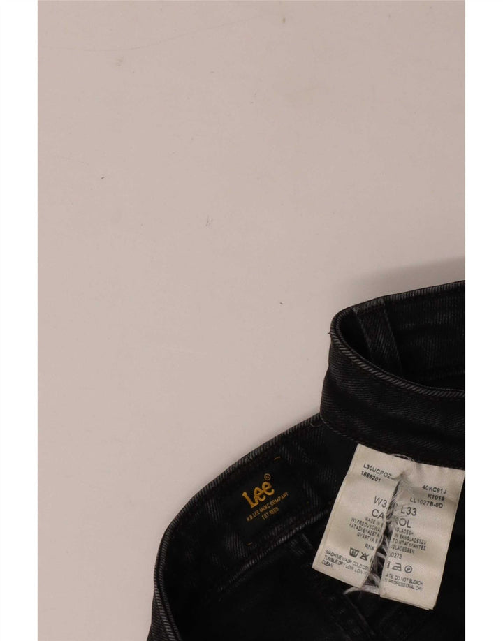 Lee Damen Carol Straight Jeans W32 L26 Schwarze Baumwolle