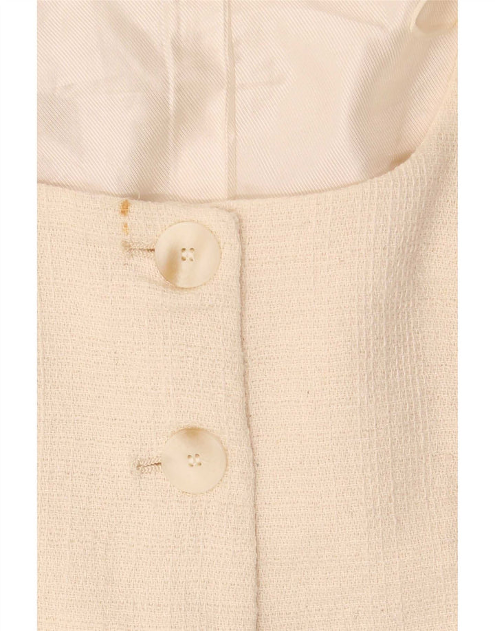 Zara Damen Weste UK 12 Mittelbeige Baumwolle
