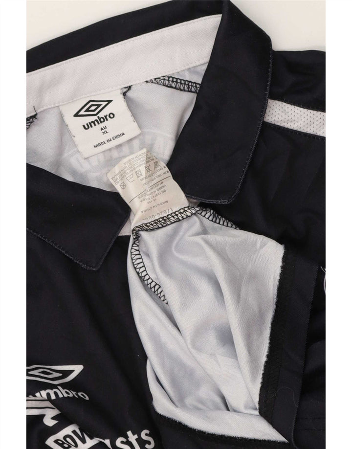Umbro Herren Graphic Rugby Poloshirt XL Schwarz Polyester