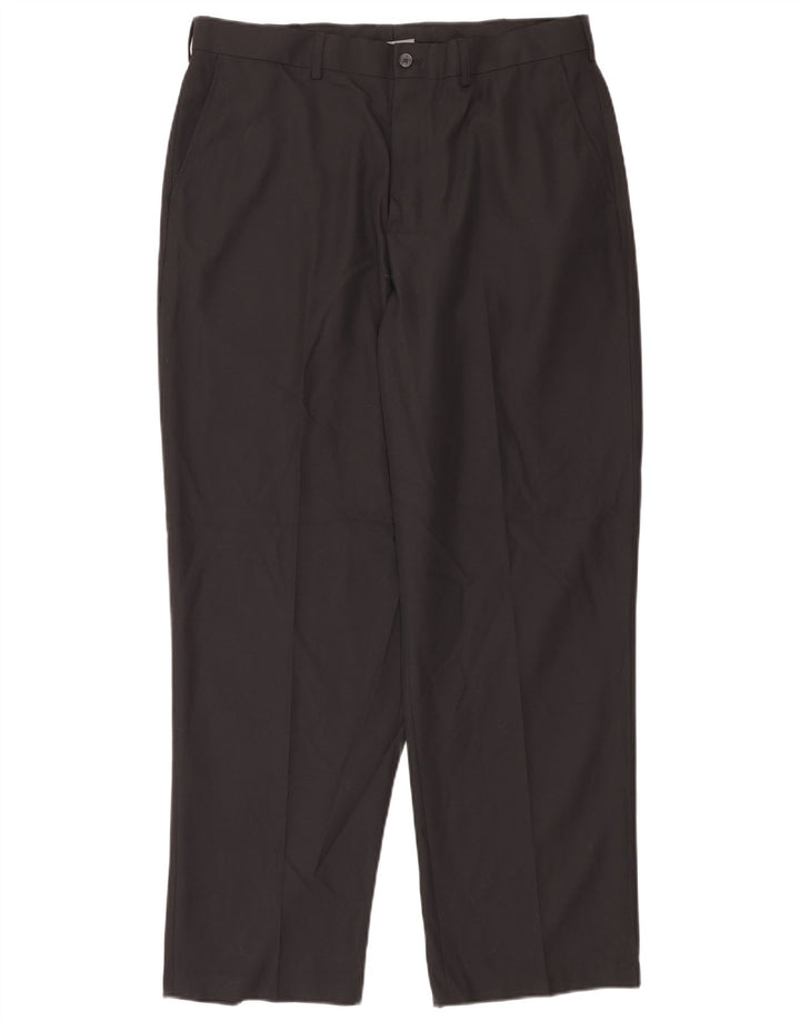 Izod Herren-Freizeithose, gerade, W36, L32, Schwarz, Polyester