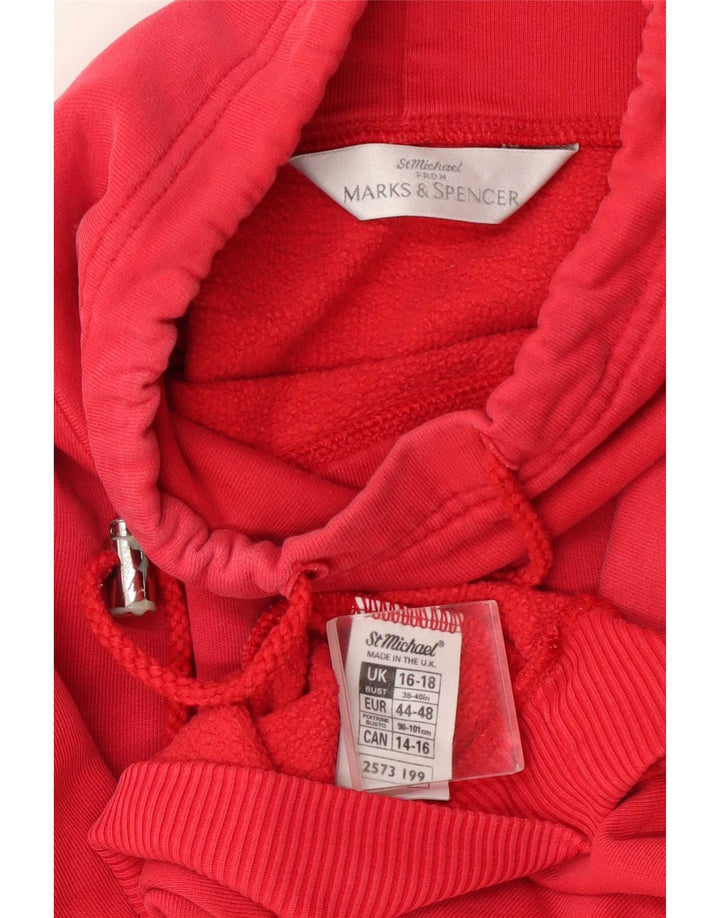 Marks & Spencer Damen Relaxed Fit Sweatshirt Pullover UK 16/18 Large Rot