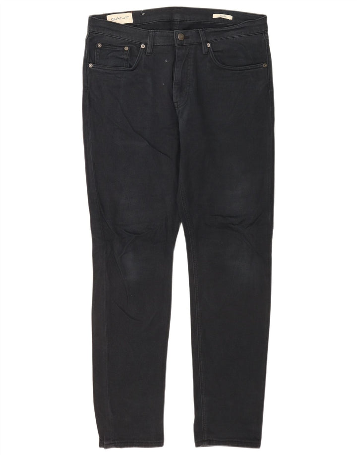 Gant Herren Slim Jeans W34 L32 Marineblaue Baumwolle