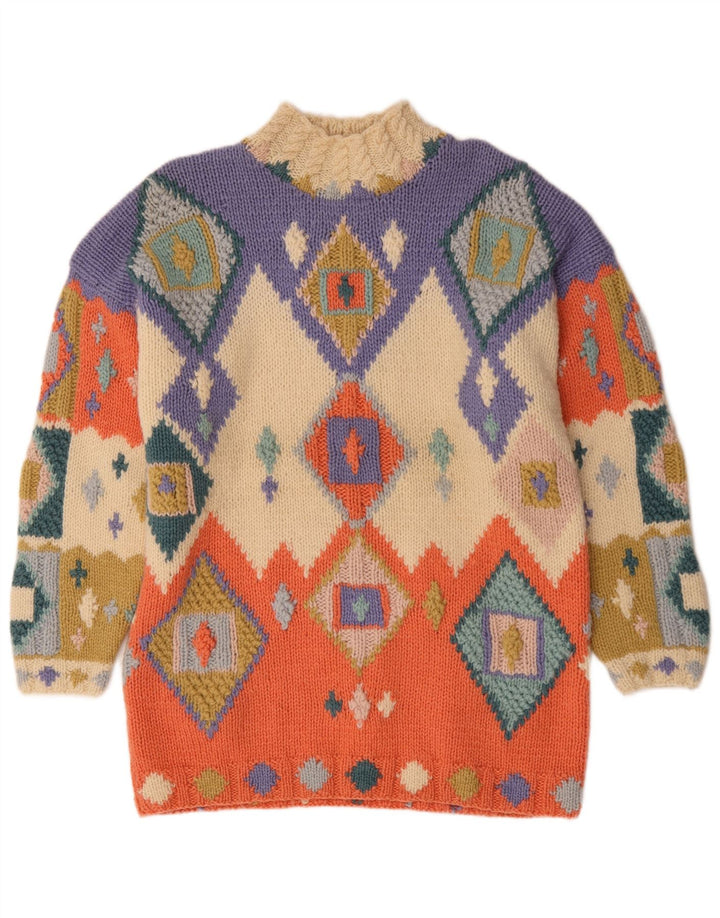 Paco Damen Longline Rollkragenpullover Pullover UK 10 Small Mehrfarbig N