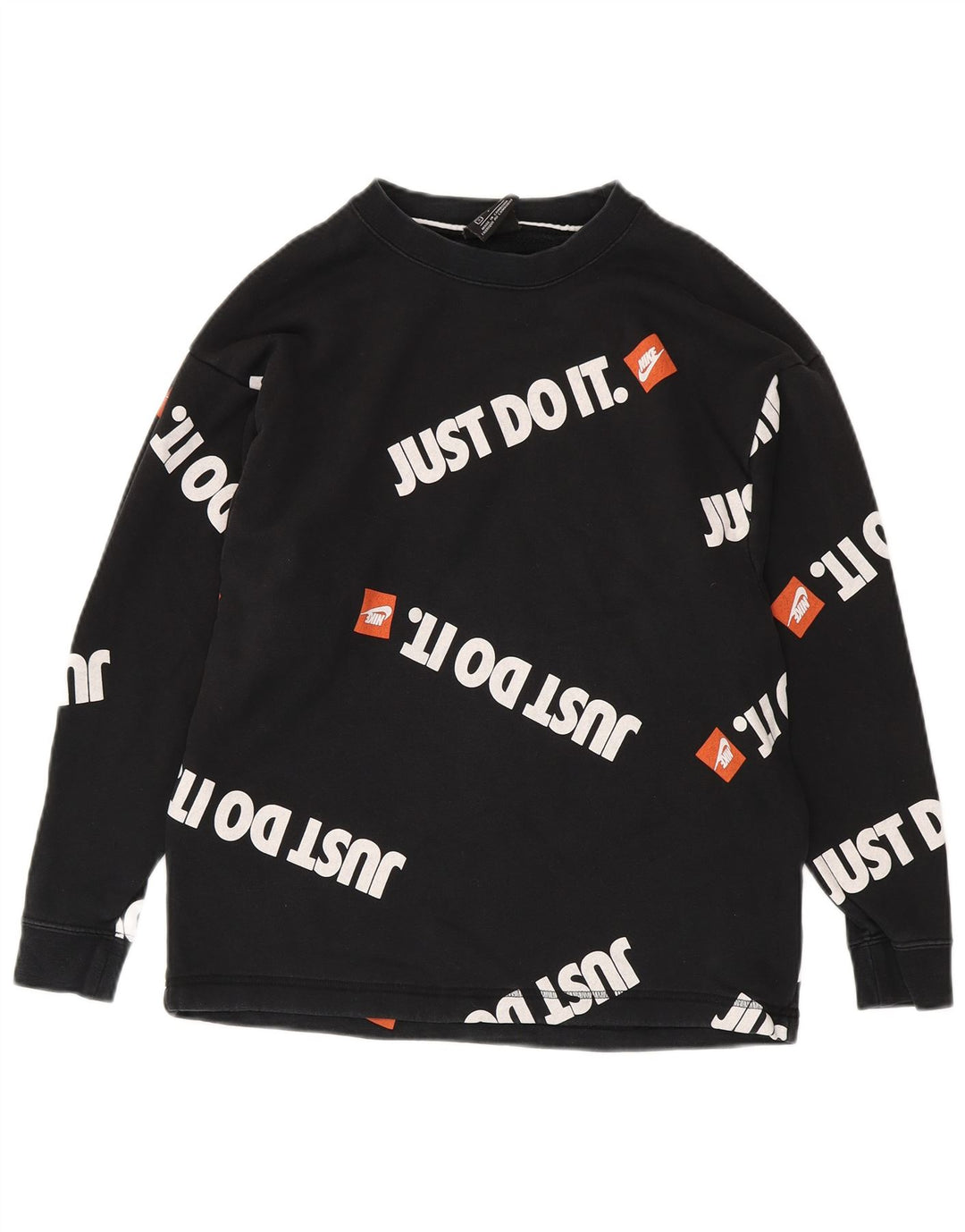 NIKE Herren-Sweatshirt mit Grafik, Größe S, Schwarz, Baumwolle