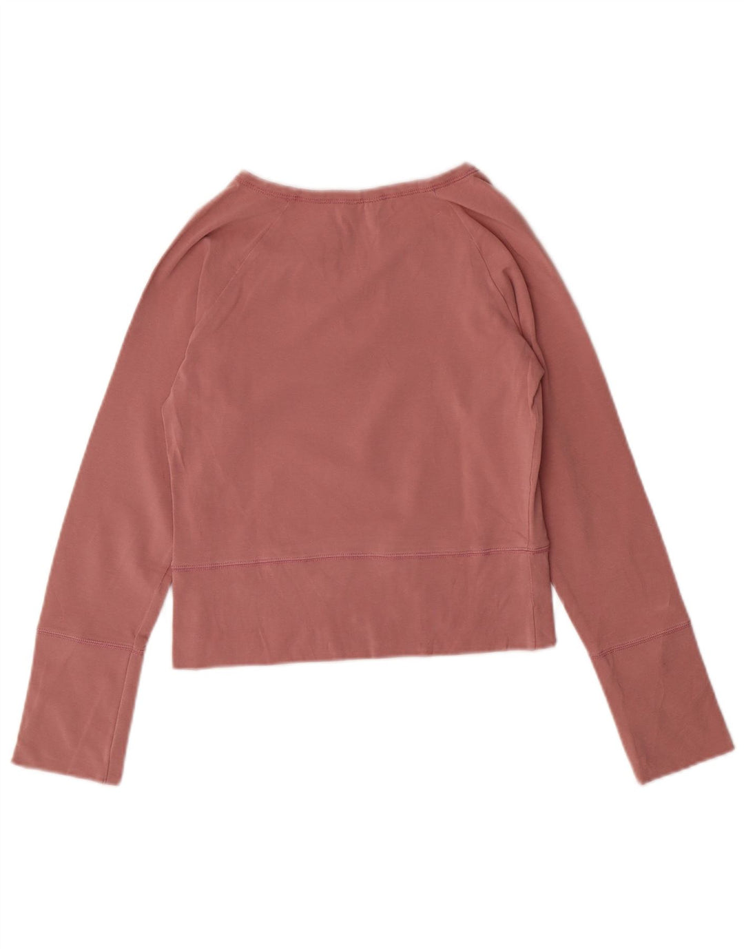 GUESS Damen Crop Top Langarm UK 12 Mittelrosa Baumwolle