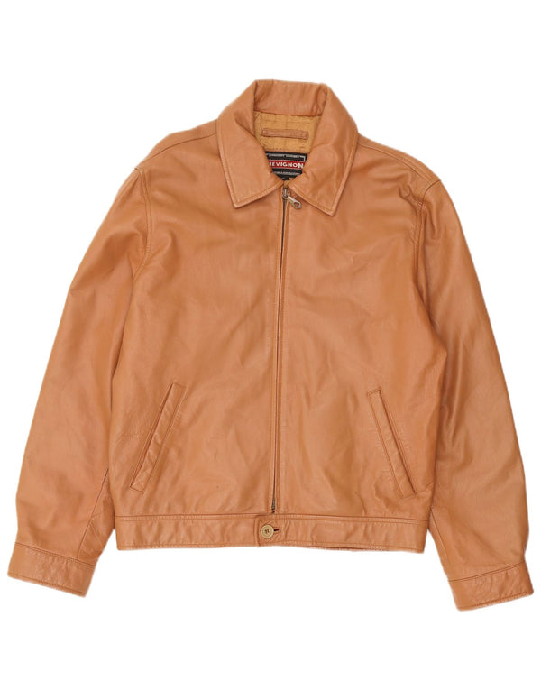 Chevignon Herren Lederjacke UK 38 Mittelbraun
